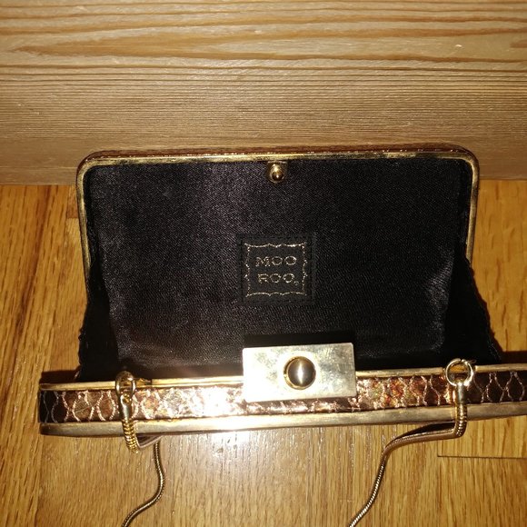 Moo Roo Purse Brown Tycoon Swarovski Crystal Gems - Picture 5 of 6